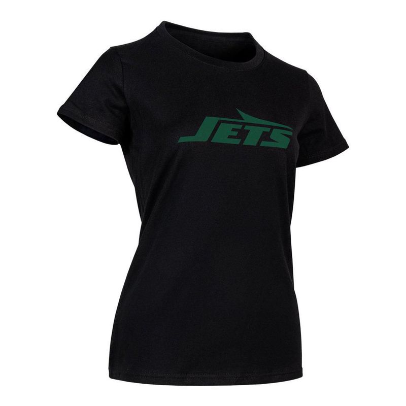 Playera Aficionado NFL New York Jets Manga Corta Negro Mujer