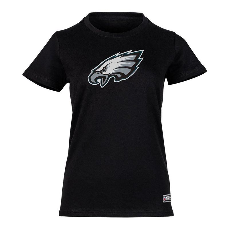Playera Aficionado NFL Philadelphia Eagles Manga Corta Negro Mujer