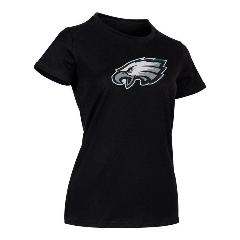 Playera Aficionado NFL Philadelphia Eagles Manga Corta Negro Mujer