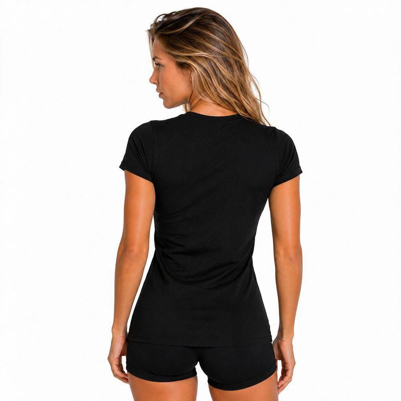Playera Aficionado NFL New Orleans Saints Manga Corta Negro Mujer