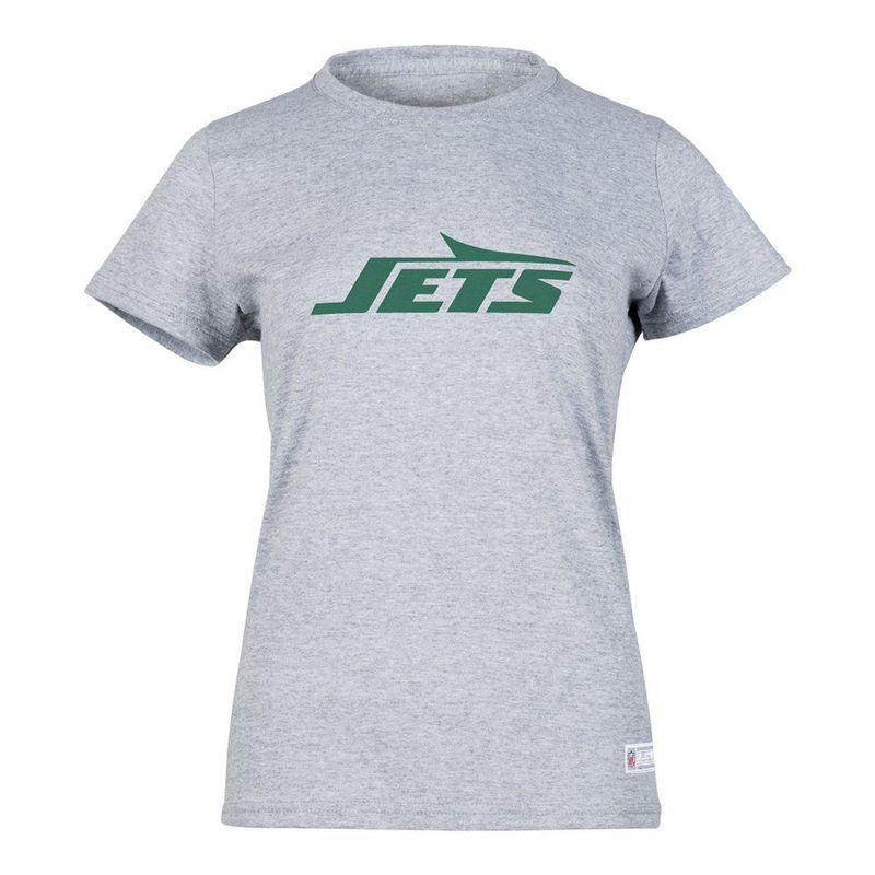 Playera Aficionado NFL New York Jets Manga Corta Gris Mujer