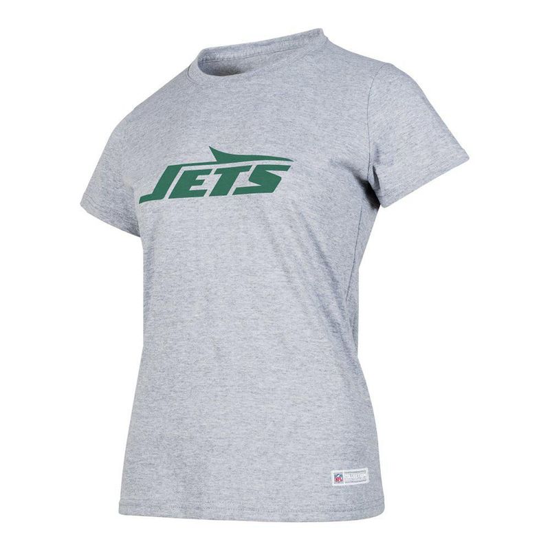 Playera Aficionado NFL New York Jets Manga Corta Gris Mujer