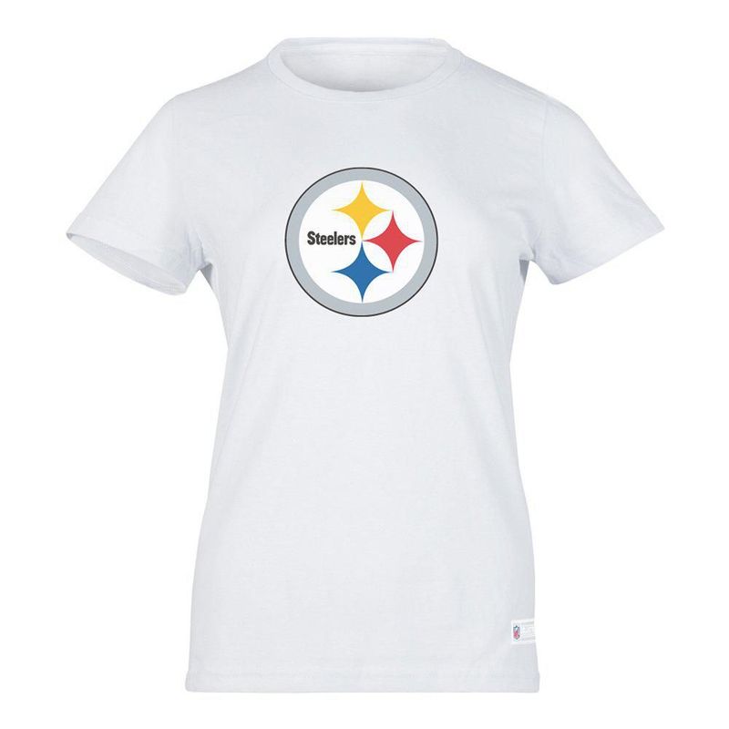 Playera Aficionado NFL Pittsburgh Steelers Manga Corta Blanco Mujer