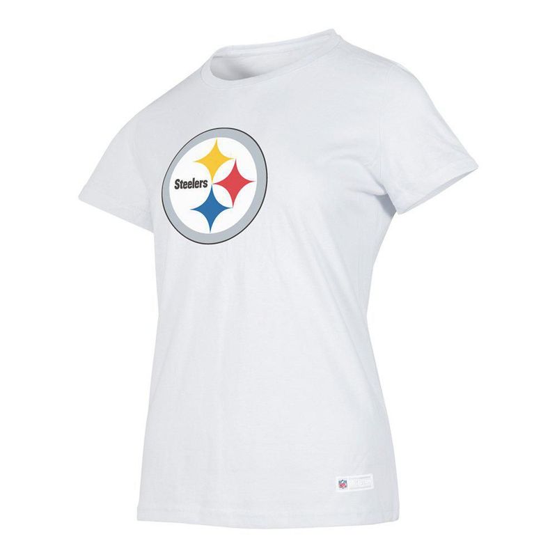 Playera Aficionado NFL Pittsburgh Steelers Manga Corta Blanco Mujer