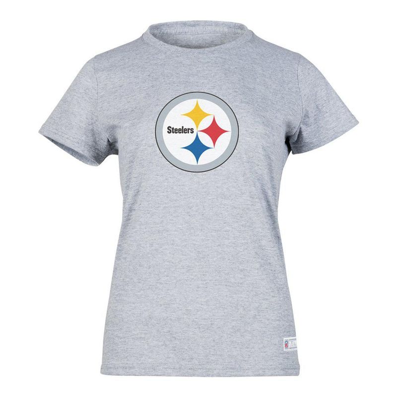 Playera Aficionado NFL Pittsburgh Steelers Manga Corta Gris Mujer