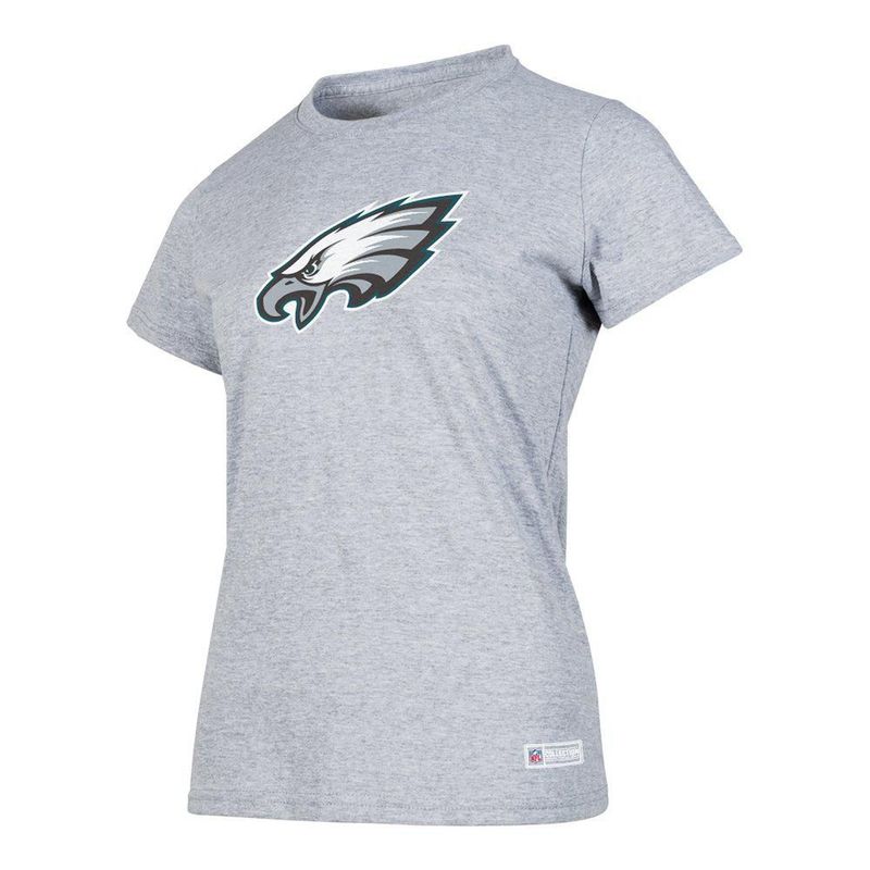 Playera Aficionado NFL Philadelphia Eagles Manga Corta Gris Mujer