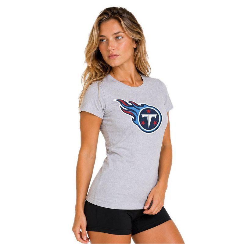 Playera Aficionado NFL Tennessee Titans Manga Corta Gris Mujer