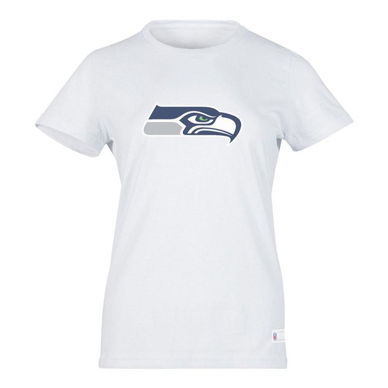 Playera Aficionado NFL Seattle Seahawks Manga Corta Blanco Mujer