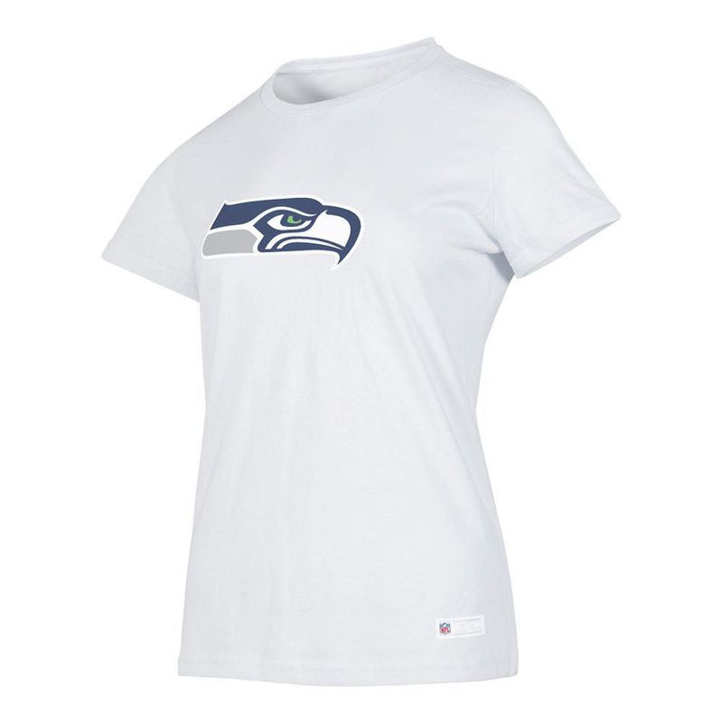 Playera Aficionado NFL Seattle Seahawks Manga Corta Blanco Mujer