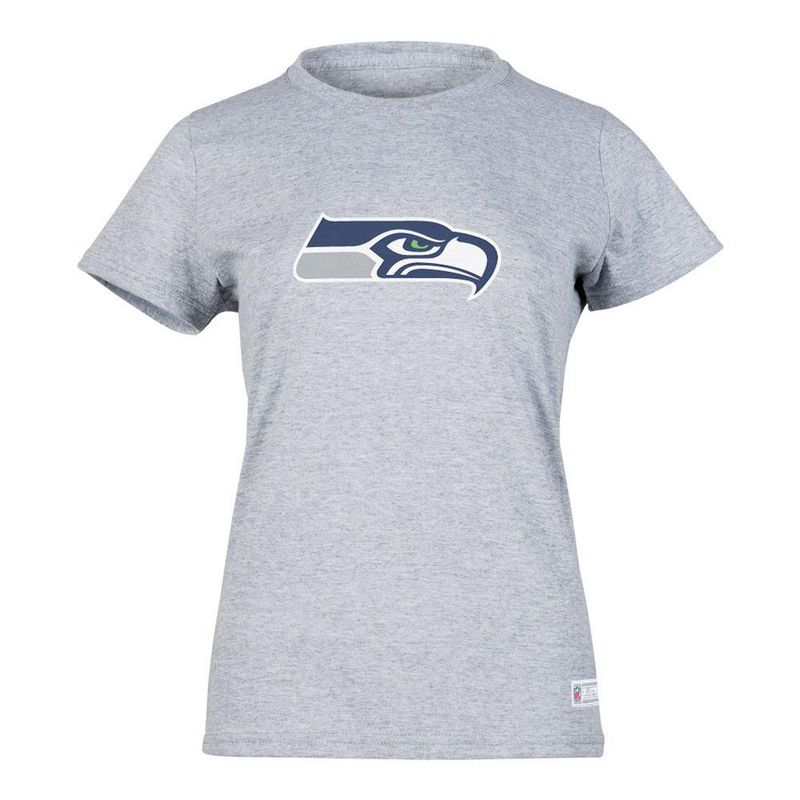 Playera Aficionado NFL Seattle Seahawks Manga Corta Gris Mujer