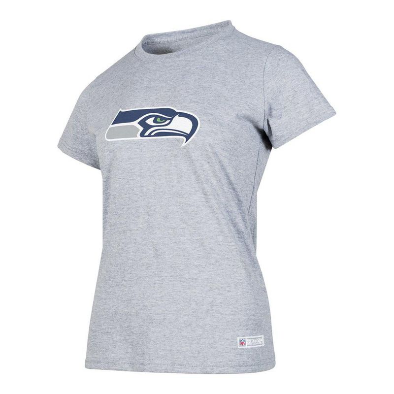 Playera Aficionado NFL Seattle Seahawks Manga Corta Gris Mujer