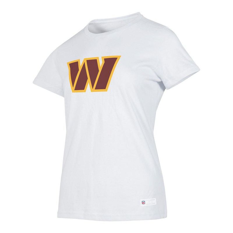 Playera Aficionado NFL Washington Commanders Manga Corta Blanco Mujer