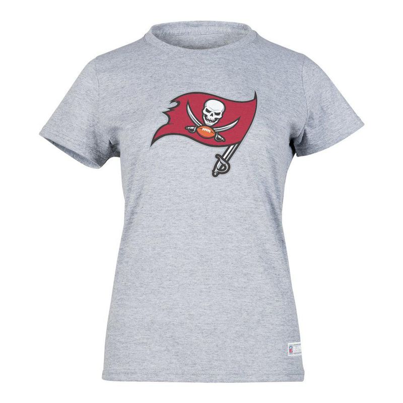 Playera Aficionado NFL Tampa Bay Buccaneers Manga Corta Gris Mujer