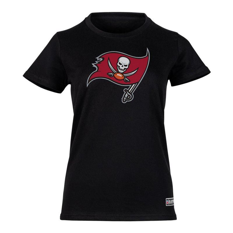 Playera Aficionado NFL Tampa Bay Buccaneers Manga Corta Negro Mujer