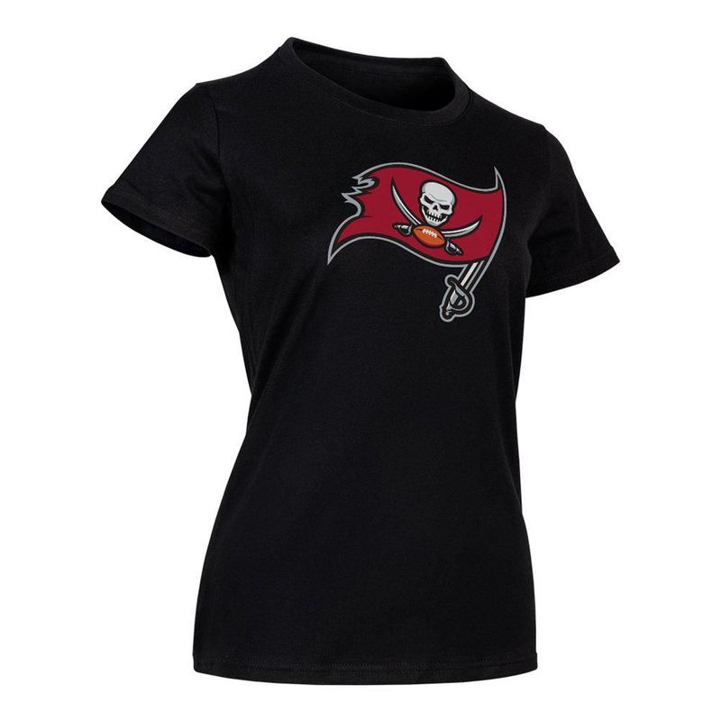 Playera Aficionado NFL Tampa Bay Buccaneers Manga Corta Negro Mujer