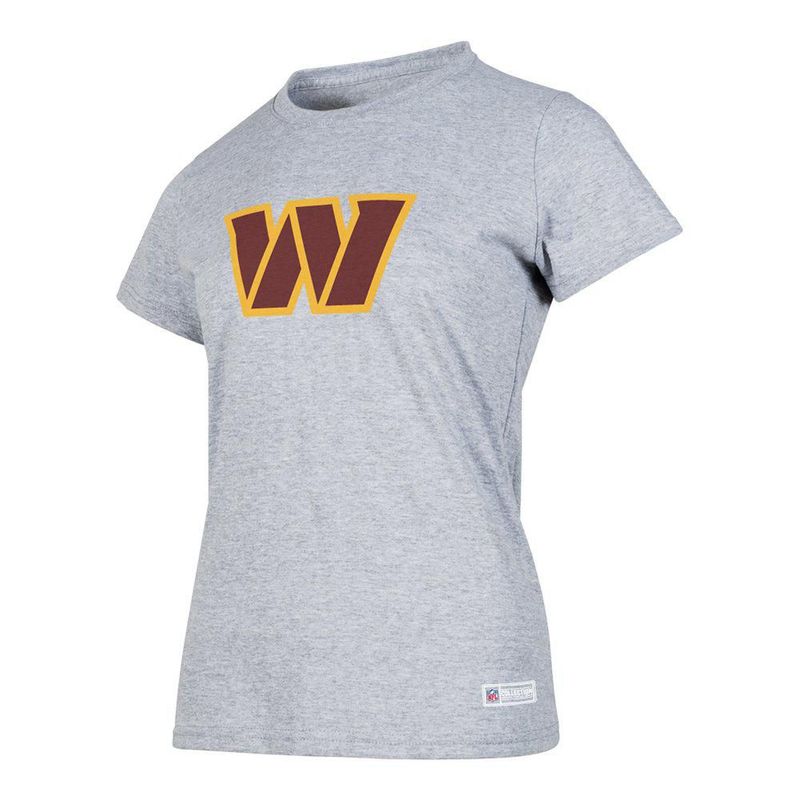 Playera Aficionado NFL Washington Commanders Manga Corta Gris Mujer