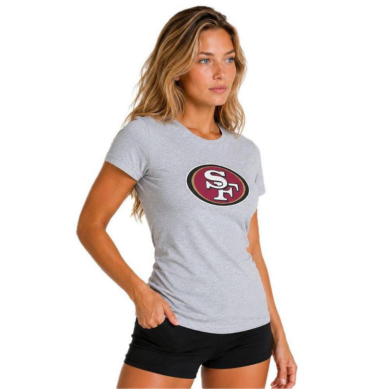 Playera Aficionado NFL San Francisco 49ers Manga Corta Gris Mujer