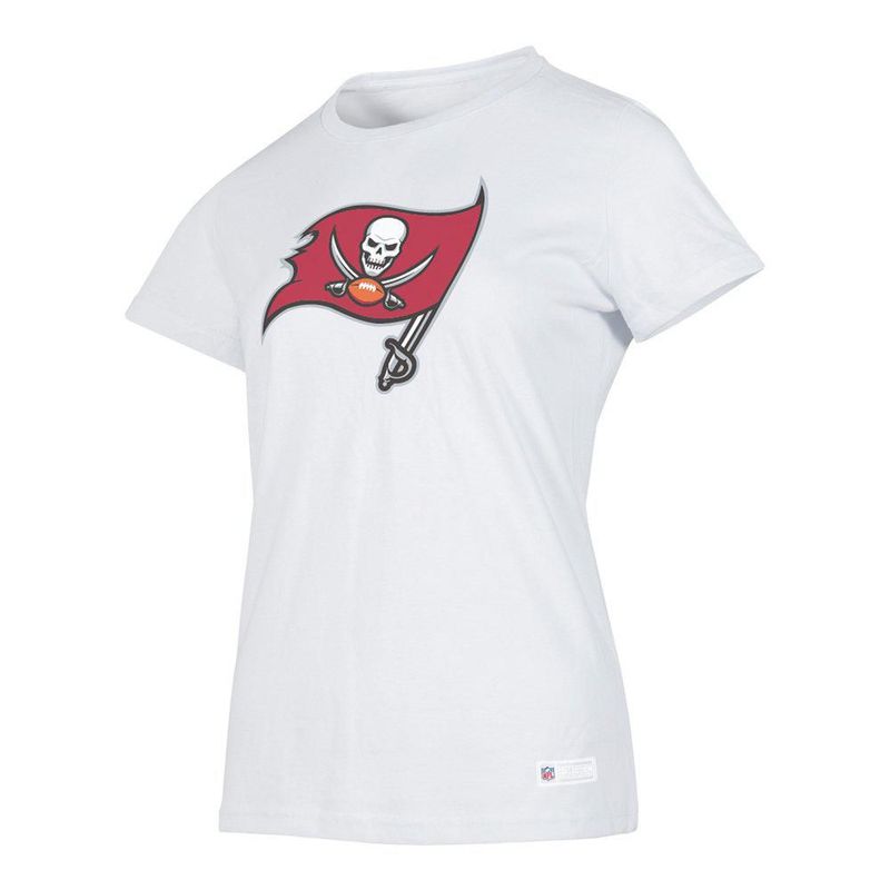 Playera Aficionado NFL Tampa Bay Buccaneers Manga Corta Blanco Mujer