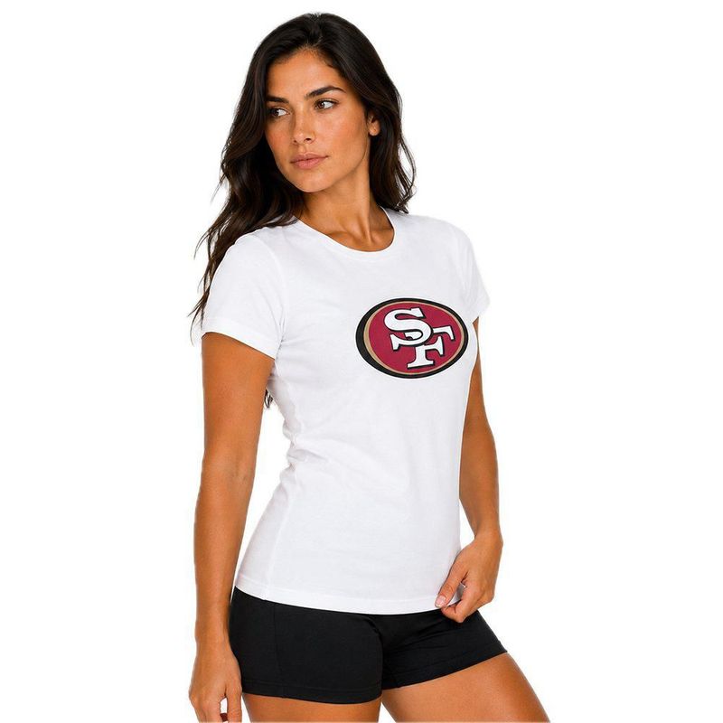 Playera Aficionado NFL San Francisco 49ers Manga Corta Blanco Mujer