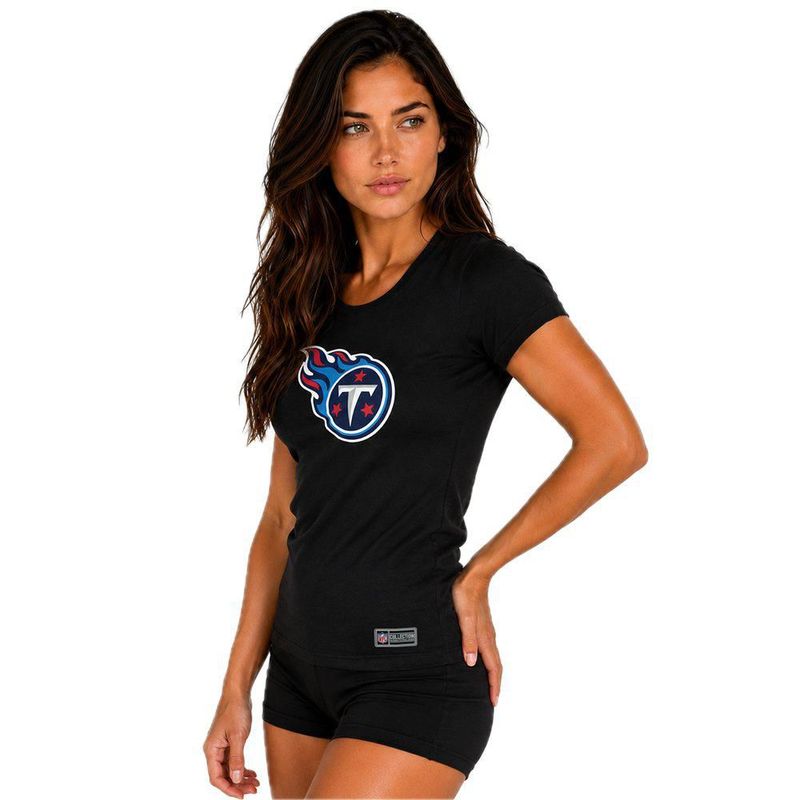 Playera Aficionado NFL Tennessee Titans Manga Corta Negro Mujer