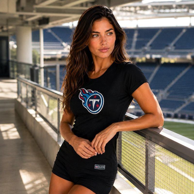Playera Aficionado NFL Tennessee Titans Manga Corta Negro Mujer