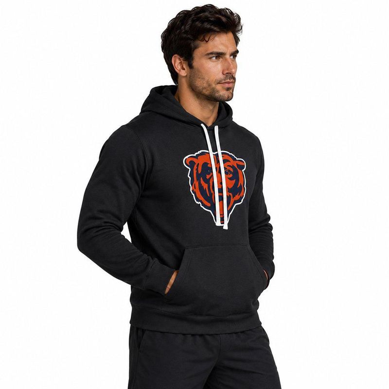 Sudadera Hoodie NFL Chicago Bears Manga Larga Negro Hombre