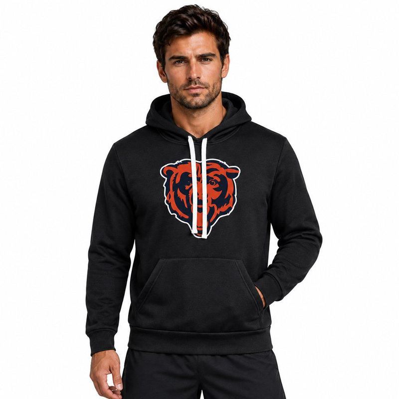 Sudadera Hoodie NFL Chicago Bears Manga Larga Negro Hombre