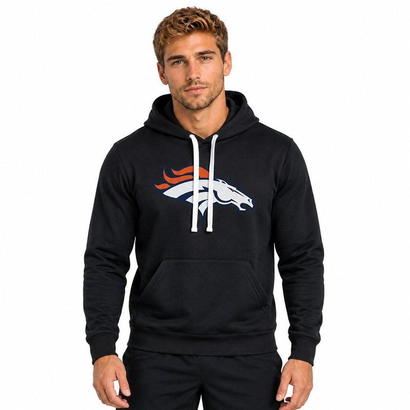 Sudadera Hoodie NFL Denver Broncos Manga Larga Negro Hombre