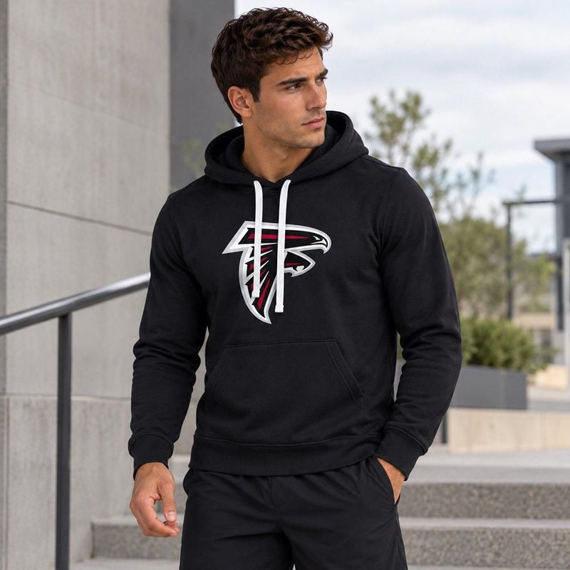 Sudadera Hoodie NFL Atlanta Falcons Manga Larga Negro Hombre