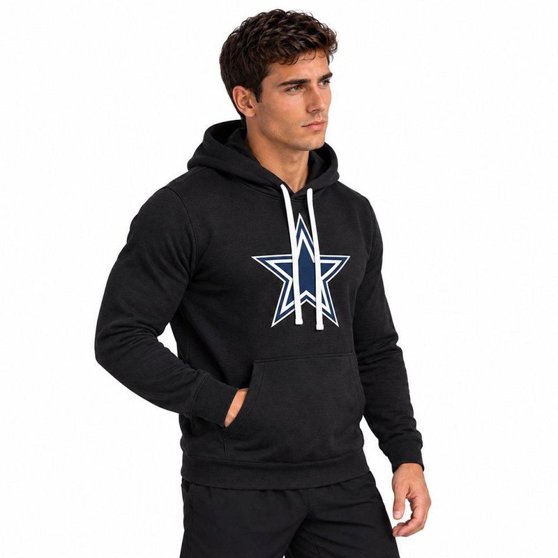 Sudadera Hoodie NFL Dallas Cowboys Manga Larga Negro Hombre