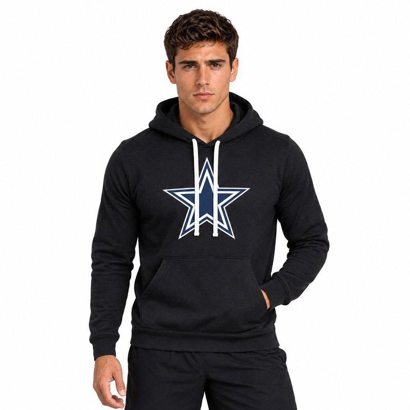 Sudadera Hoodie NFL Dallas Cowboys Manga Larga Negro Hombre