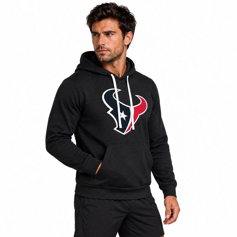 Sudadera Hoodie NFL Houston Texans Manga Larga Negro Hombre