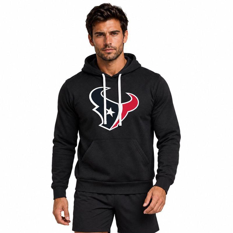 Sudadera Hoodie NFL Houston Texans Manga Larga Negro Hombre