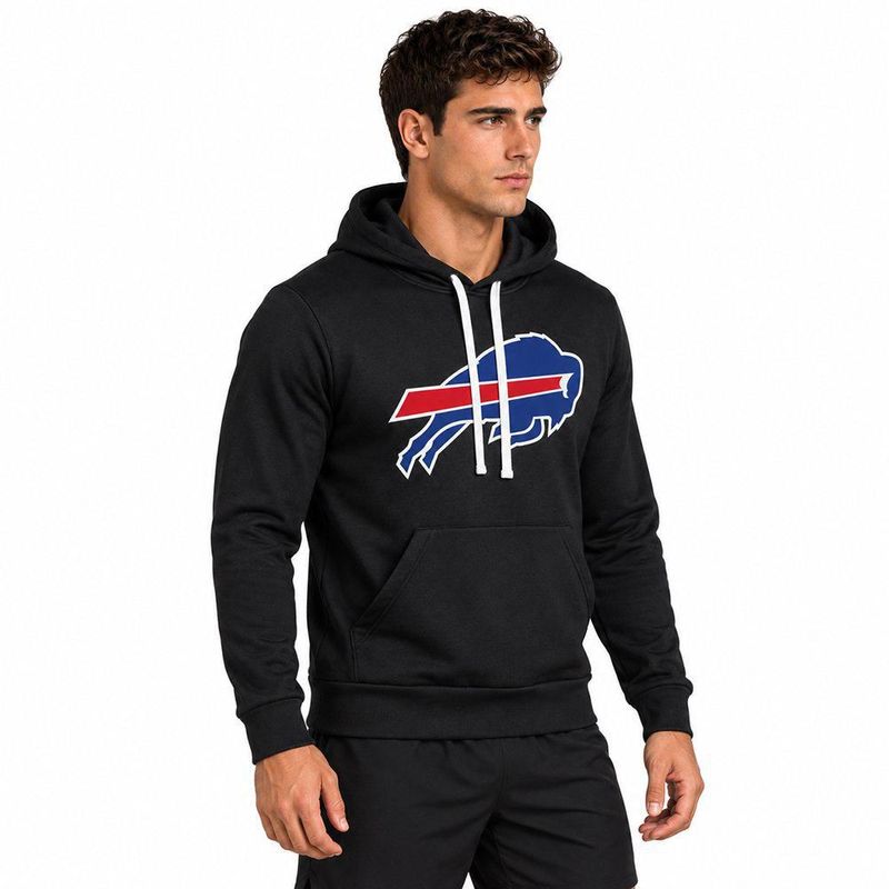 Sudadera Hoodie NFL Buffalo Bills Manga Larga Negro Hombre