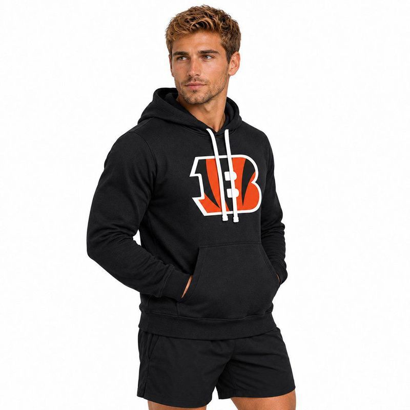 Sudadera Hoodie NFL Cincinnati Bengals Manga Larga Negro Hombre
