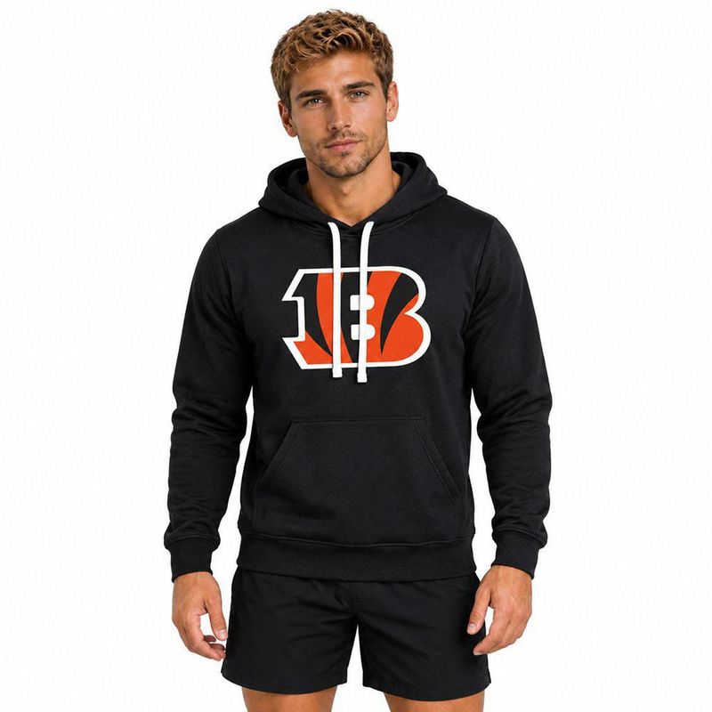 Sudadera Hoodie NFL Cincinnati Bengals Manga Larga Negro Hombre