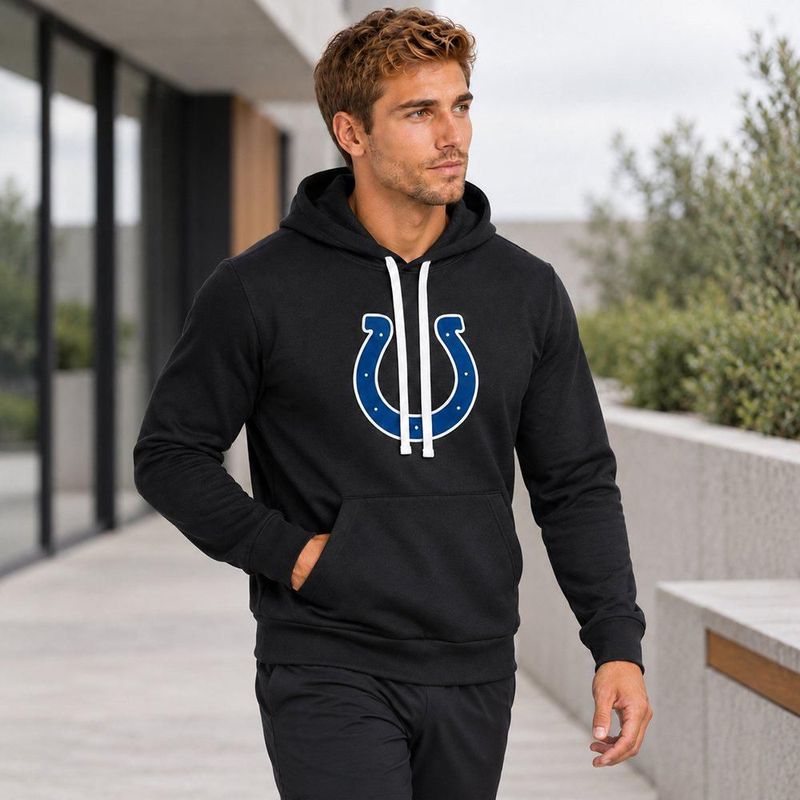 Sudadera Hoodie NFL Indianapolis Colts Manga Larga Negro Hombre