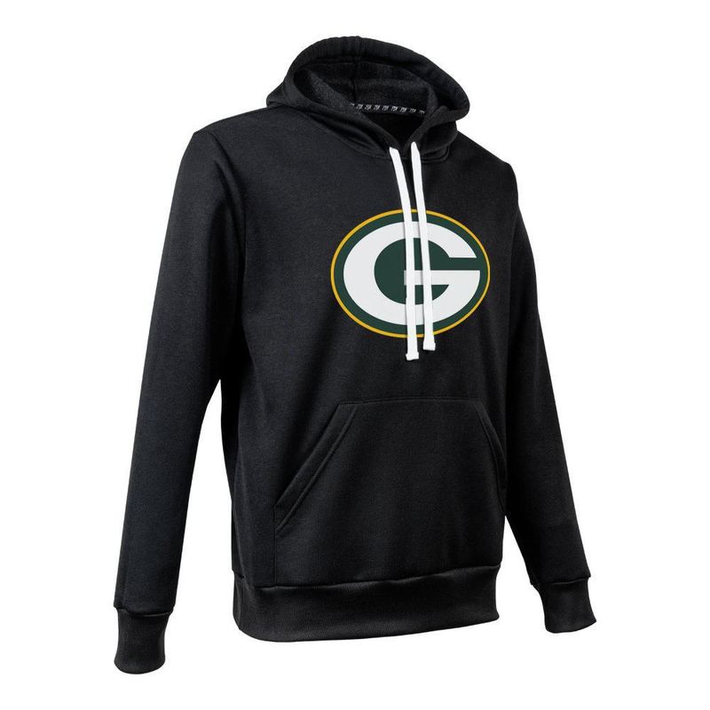 Sudadera Hoodie NFL Green Bay Packers Manga Larga Negro Hombre