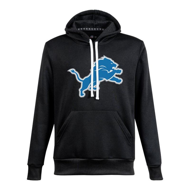Sudadera Hoodie NFL Detroit Lions Manga Larga Negro Hombre