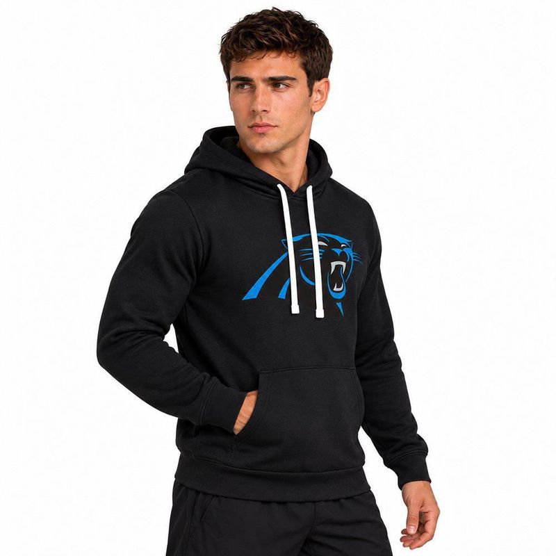 Sudadera Hoodie NFL Carolina Panthers Manga Larga Negro Hombre