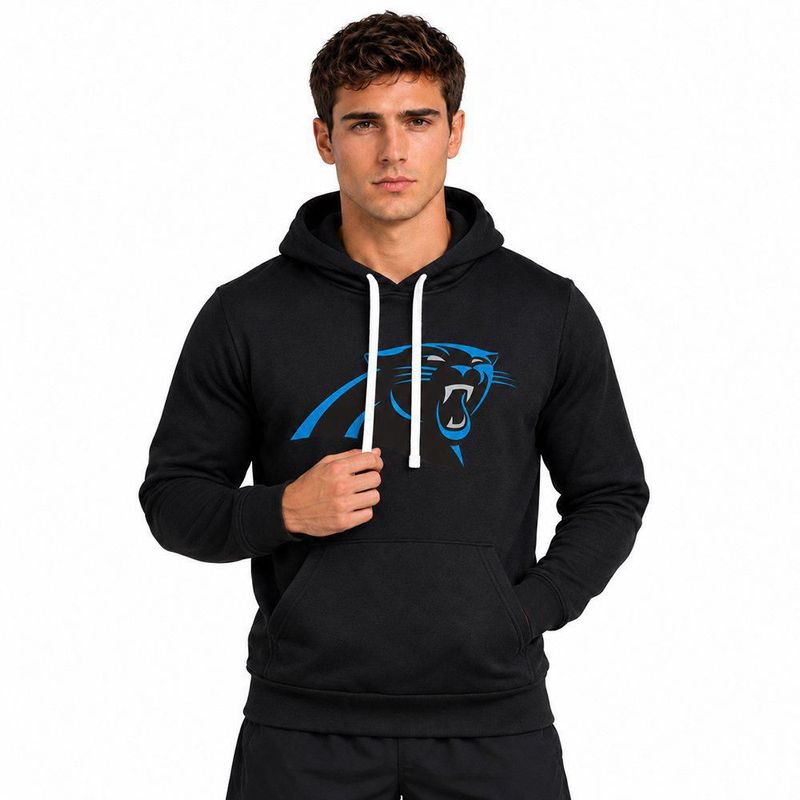 Sudadera Hoodie NFL Carolina Panthers Manga Larga Negro Hombre