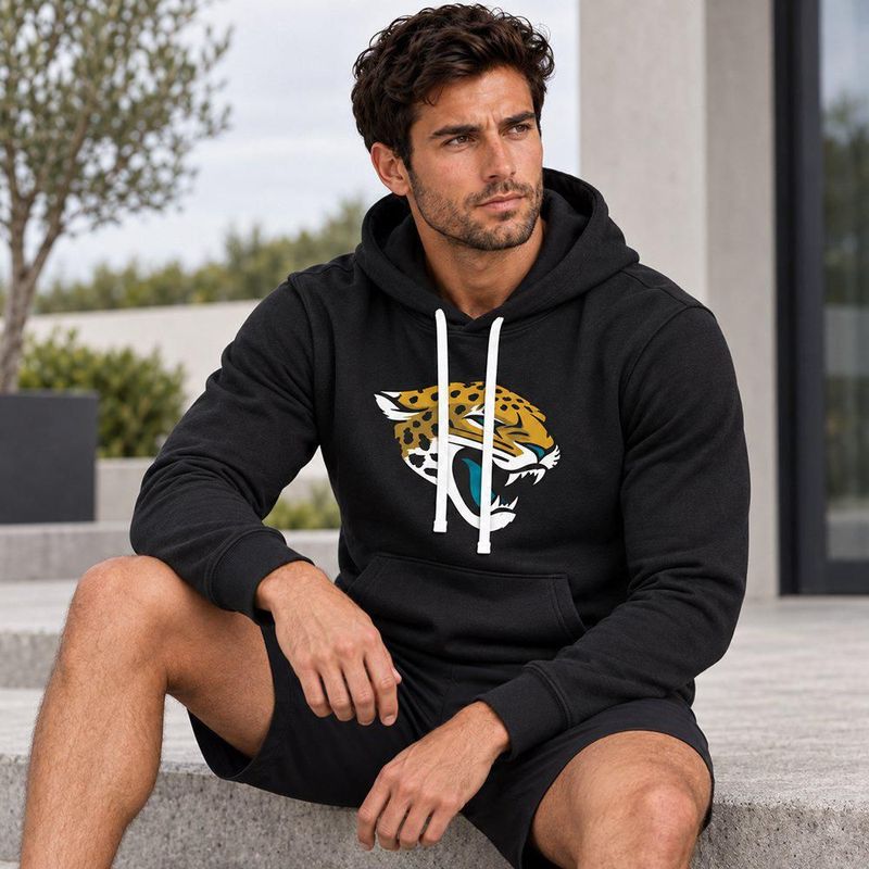 Sudadera Hoodie NFL Jacksonville Jaguars Manga Larga Negro Hombre