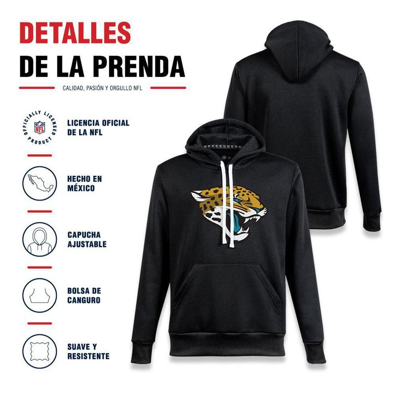 Sudadera Hoodie NFL Jacksonville Jaguars Manga Larga Negro Hombre