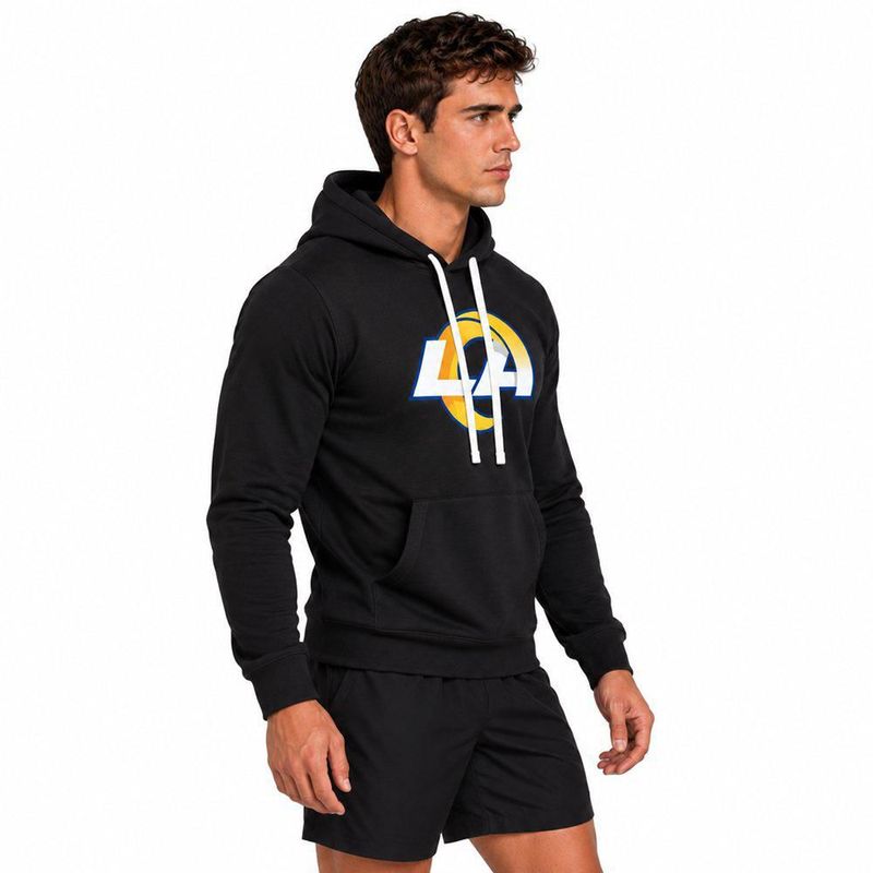 Sudadera Hoodie NFL Los Angeles Rams Manga Larga Negro Hombre