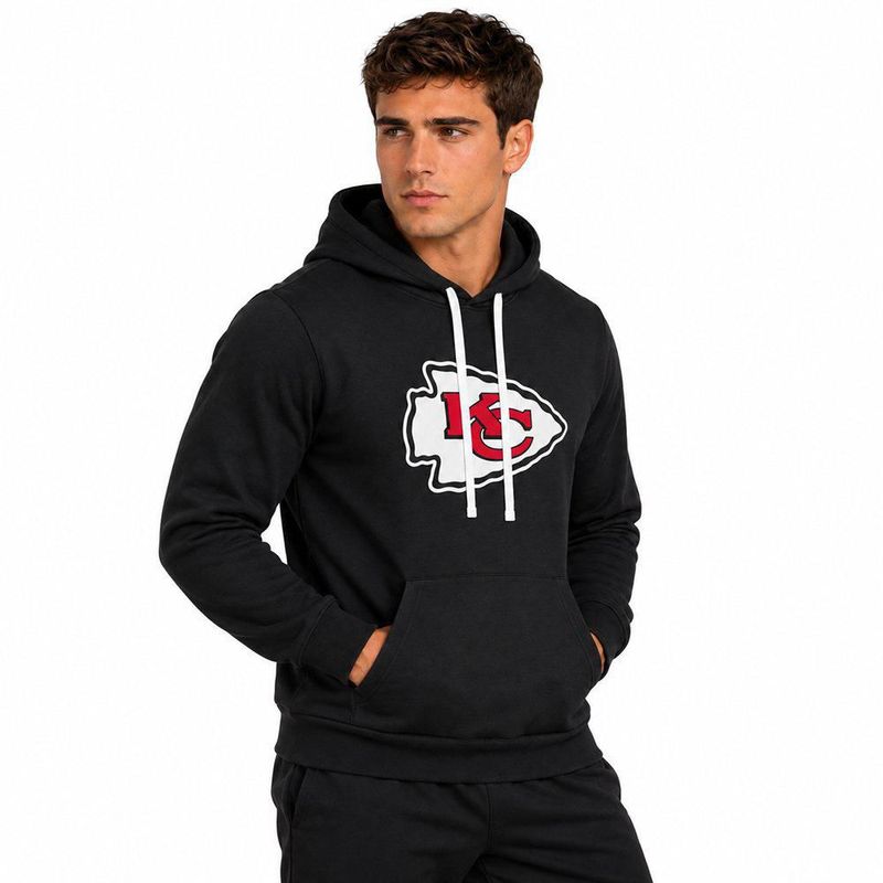 Sudadera Hoodie NFL Kansas City Chiefs Manga Larga Negro Hombre