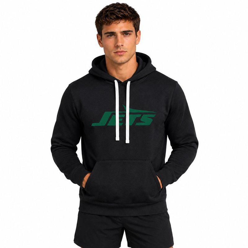 Sudadera Hoodie NFL New York Jets Manga Larga Negro Hombre