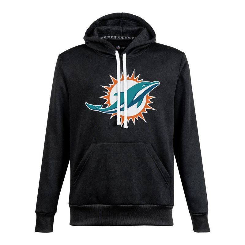 Sudadera Hoodie NFL Miami Dolphins Manga Larga Negro Hombre