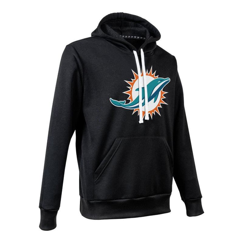 Sudadera Hoodie NFL Miami Dolphins Manga Larga Negro Hombre