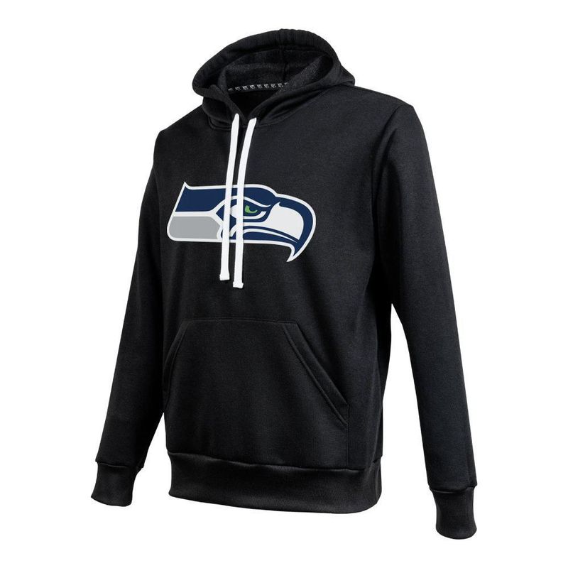 Sudadera Hoodie NFL Seattle Seahawks Manga Larga Negro Hombre