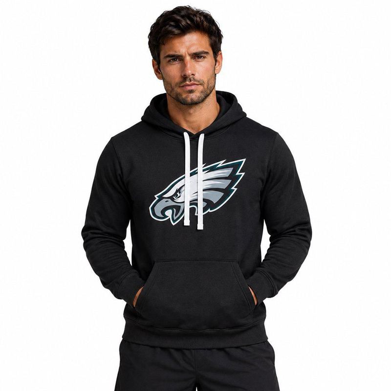 Sudadera Hoodie NFL Philadelphia Eagles Manga Larga Negro Hombre